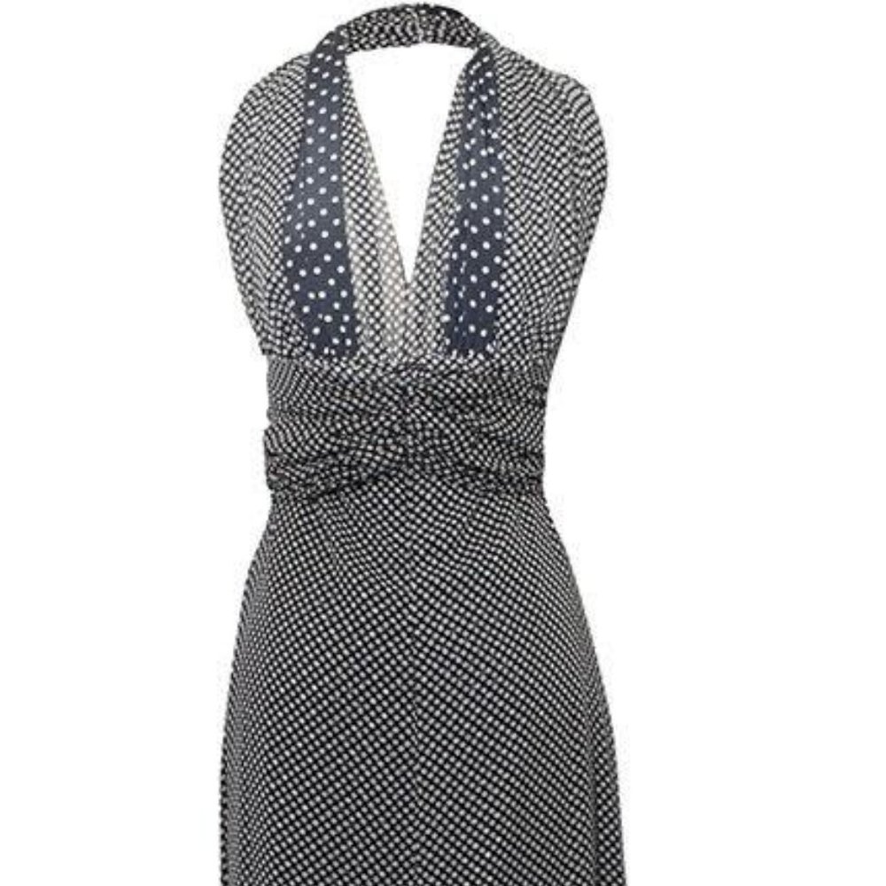 Jean Louis Scherrer Size 40 Polka Dot Maxi Dress